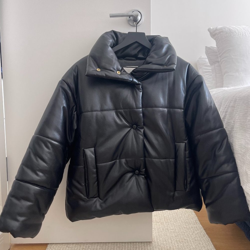 Nanushka Black Puffer Jacket